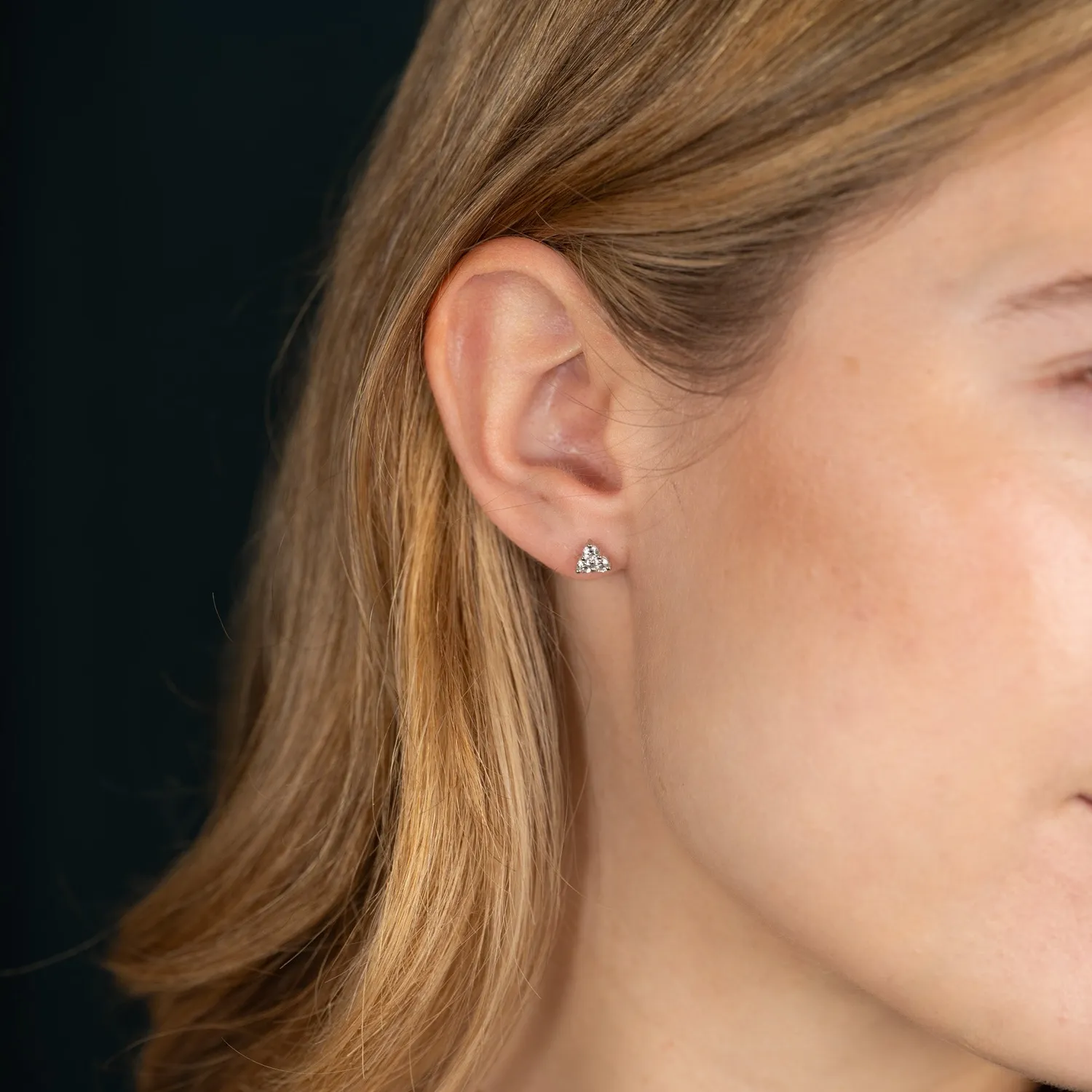 Sisi Copenhagen Trio ørestikker 0,43 ct hvidguld lab-diamant