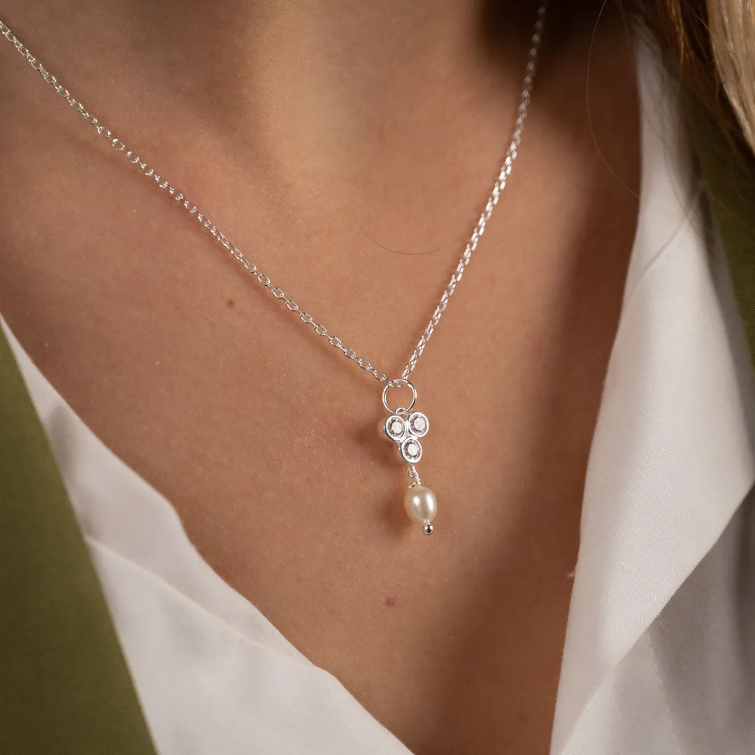 Sisi Copenhagen Louise Pearl Silver vedhæng sølv perle