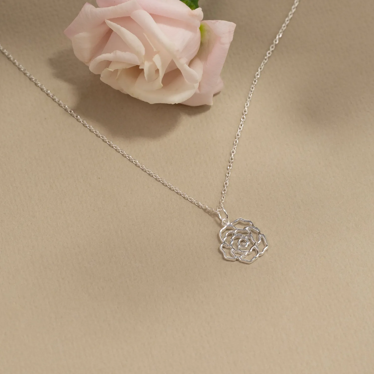Sisi Copenhagen Rosa vedhæng sølv 925 rose 12 mm