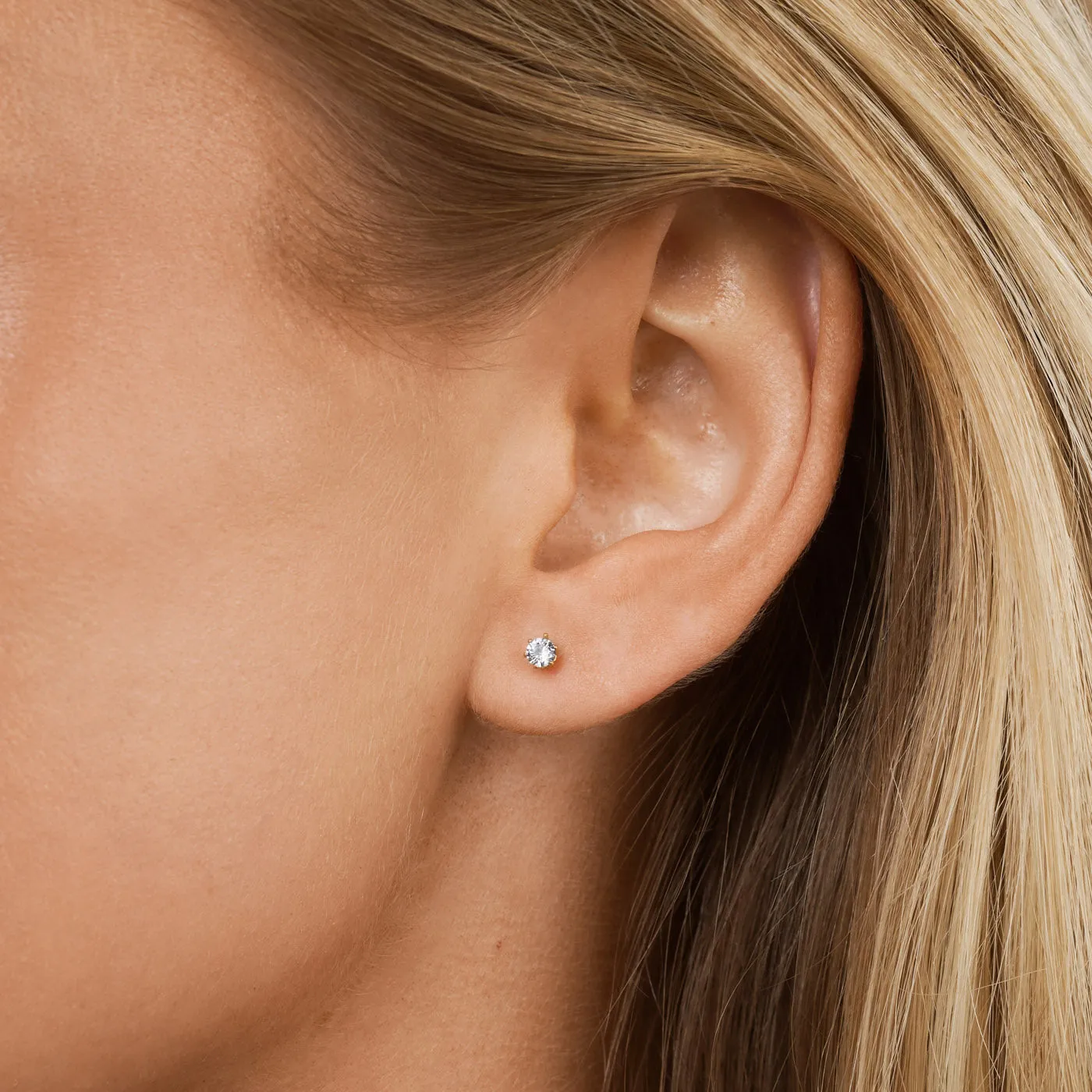 TIMI OF SWEDEN Anais stud øreringe 3 mm krystal stål