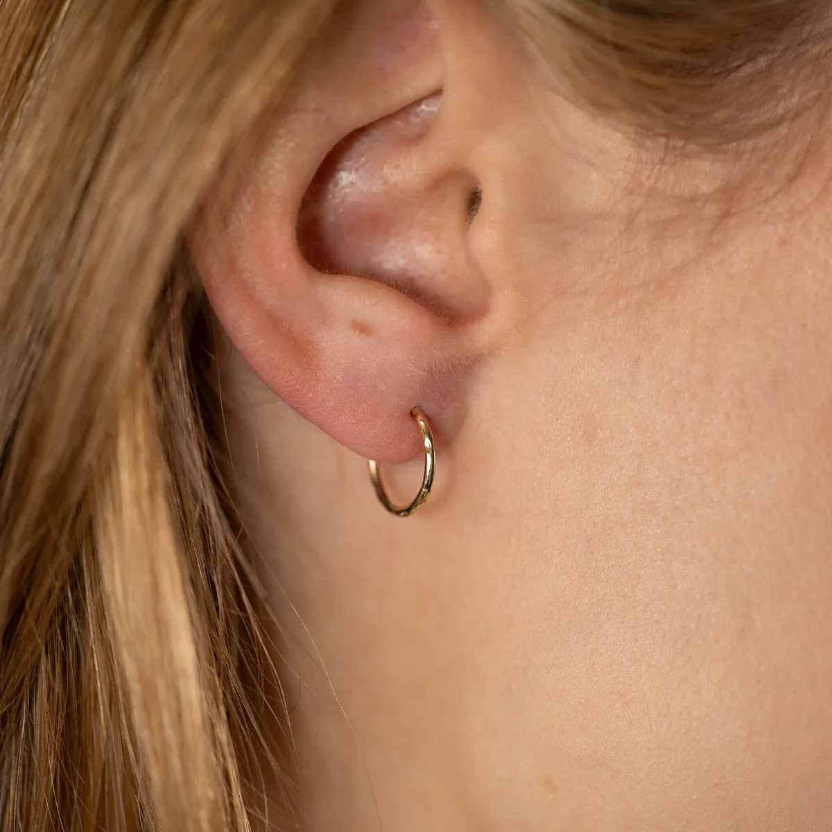 Sisi Copenhagen Olivia creoler massiv 9 kt guld 12 mm