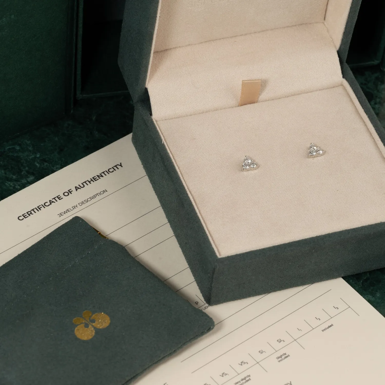 Sisi Copenhagen Trio ørestikker 0,43 ct hvidguld lab-diamant
