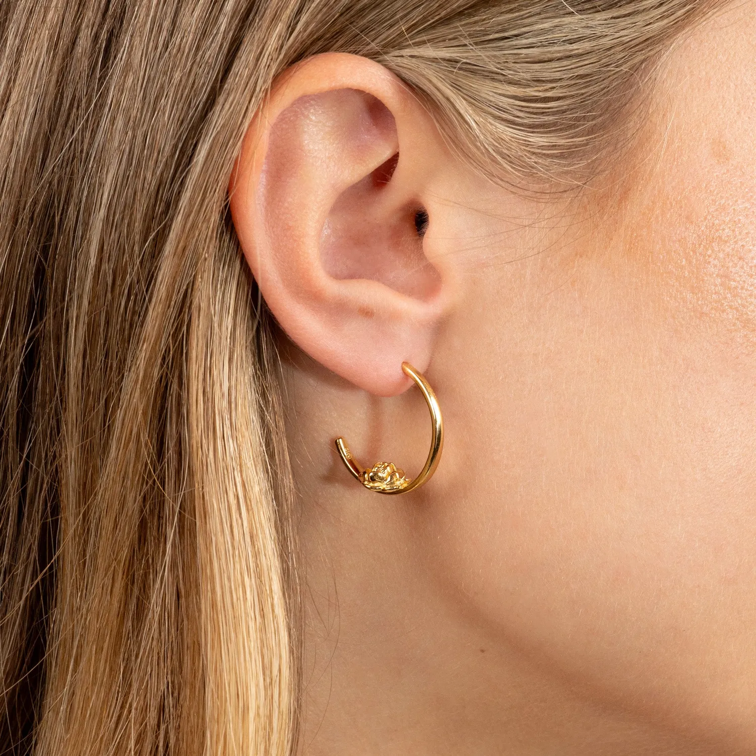 Sisi Copenhagen Rosie Golden creoler forgyldt 15 mm