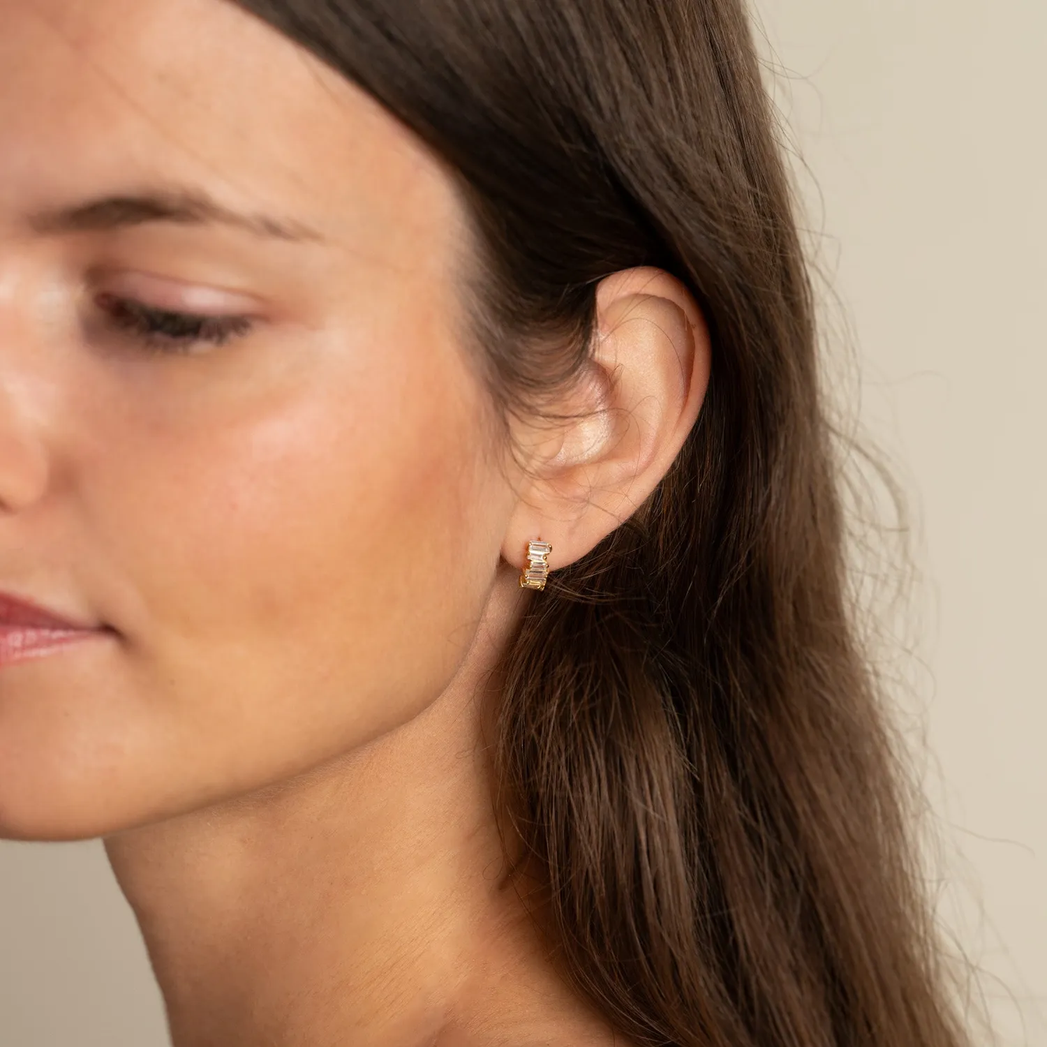 Sisi Copenhagen Vanessa creoler forgyldt zirkon 10,5 mm