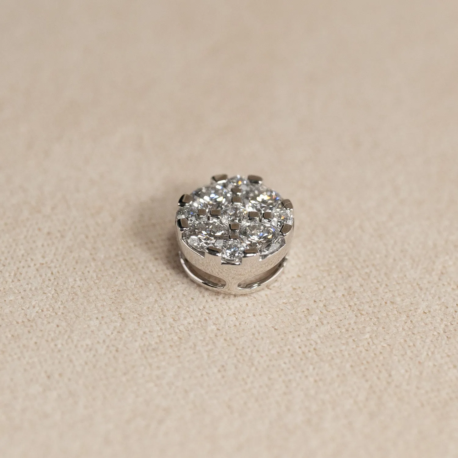 Sisi Copenhagen Round Pave lab-vedhæng hvidguld 0,45 ct