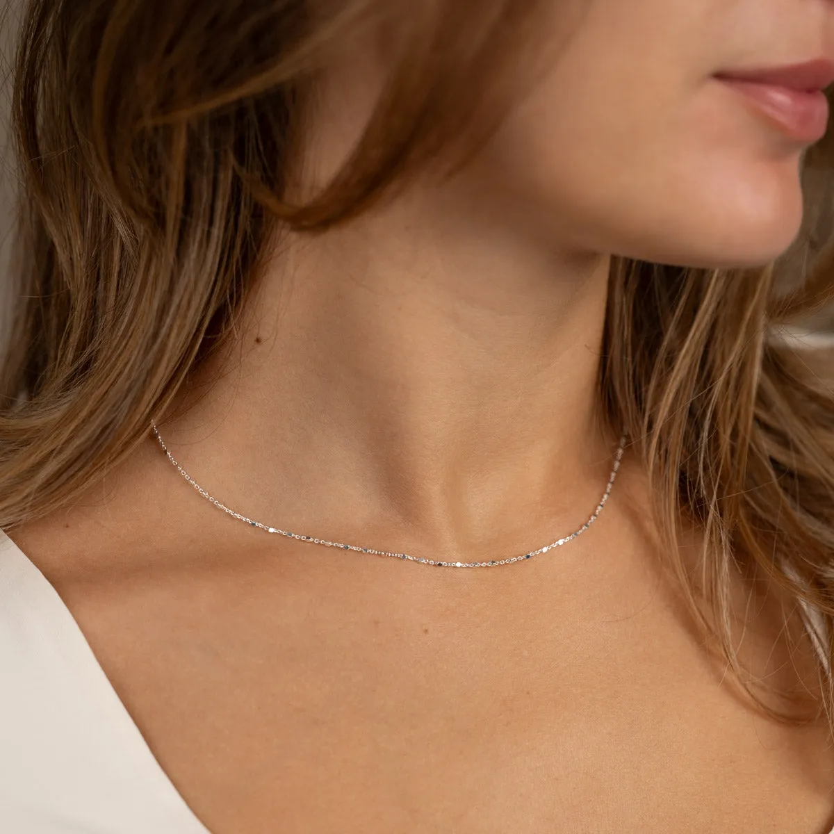 Sisi Copenhagen Delta Silver Chain halskæde sølv 42+5 cm