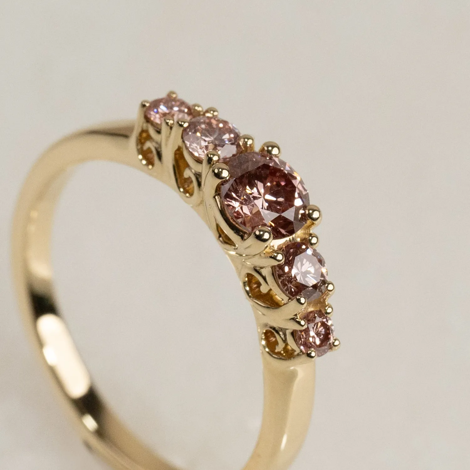 Sisi Copenhagen Trellis champagne diamantring 0,7 ct 14 kt