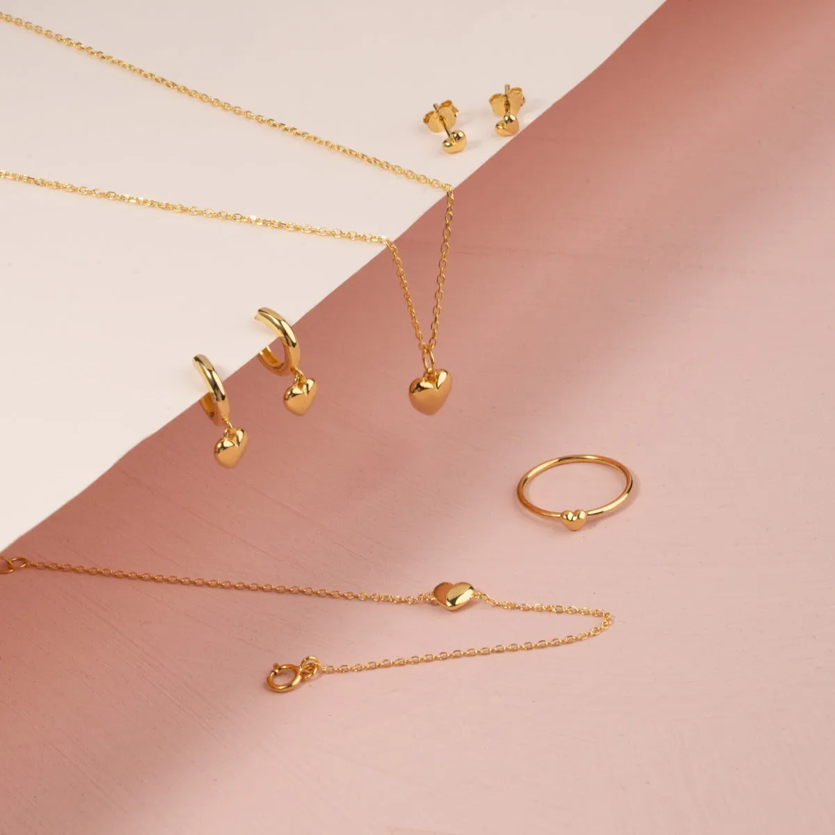 Sisi Copenhagen Valentina ørestikker 4 mm hjerte guld
