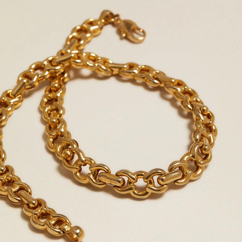 Orelia Vintage Chunky Interlocking halskæde