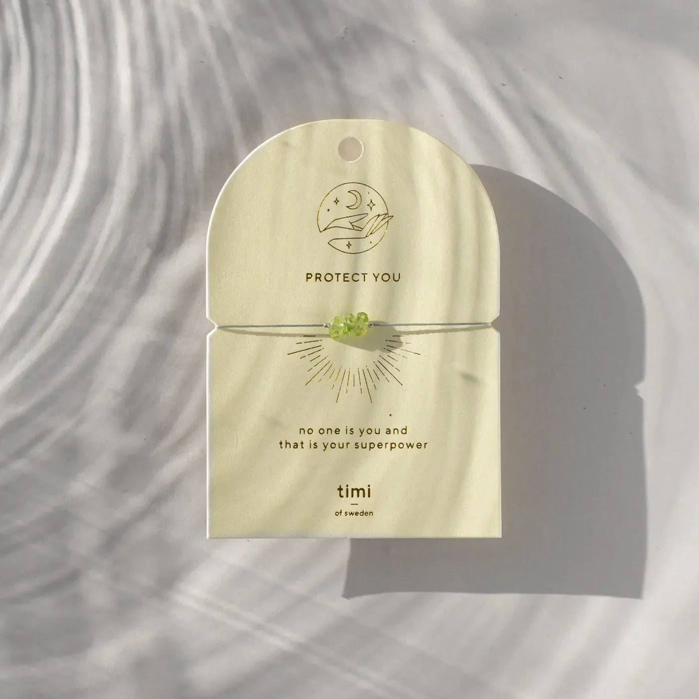 TIMI OF SWEDEN Peridot Chip armbånd forgyldt grønne sten