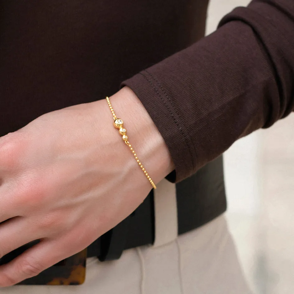 Bykjaergaard Timeless armbånd forgyldt sølv zirkonia