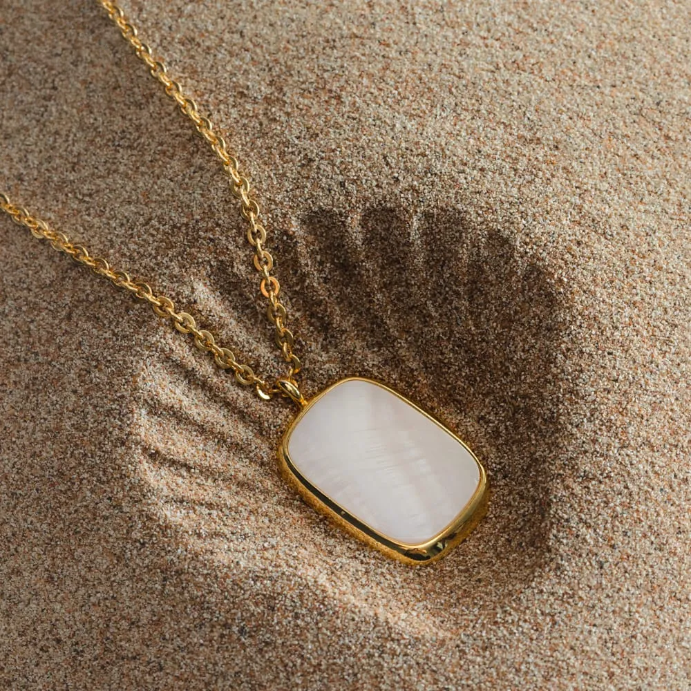 Orelia Statement Enamel halskæde forgyldt lang