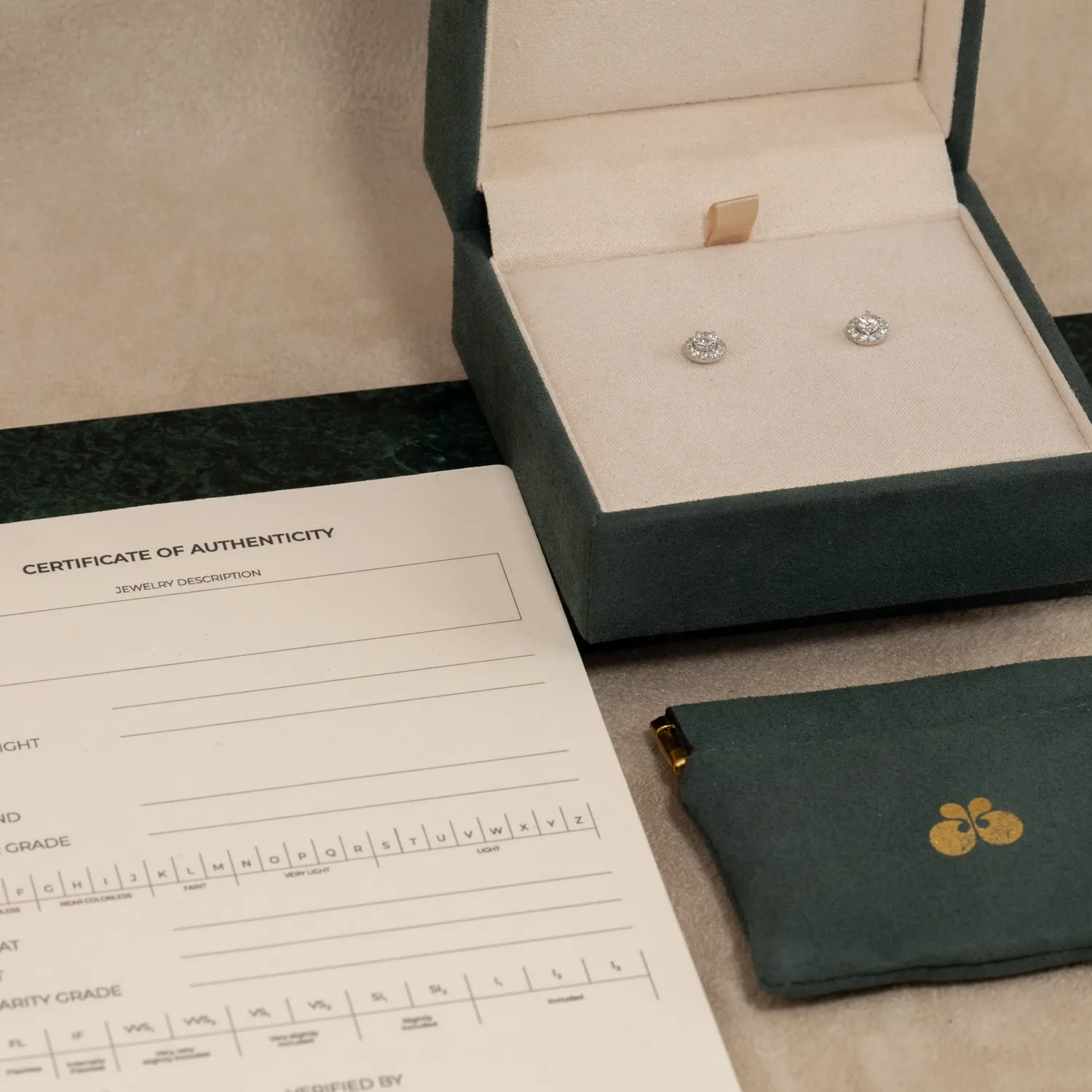 Sisi Copenhagen Halo diamant ørestikker hvidguld 0,5 ct