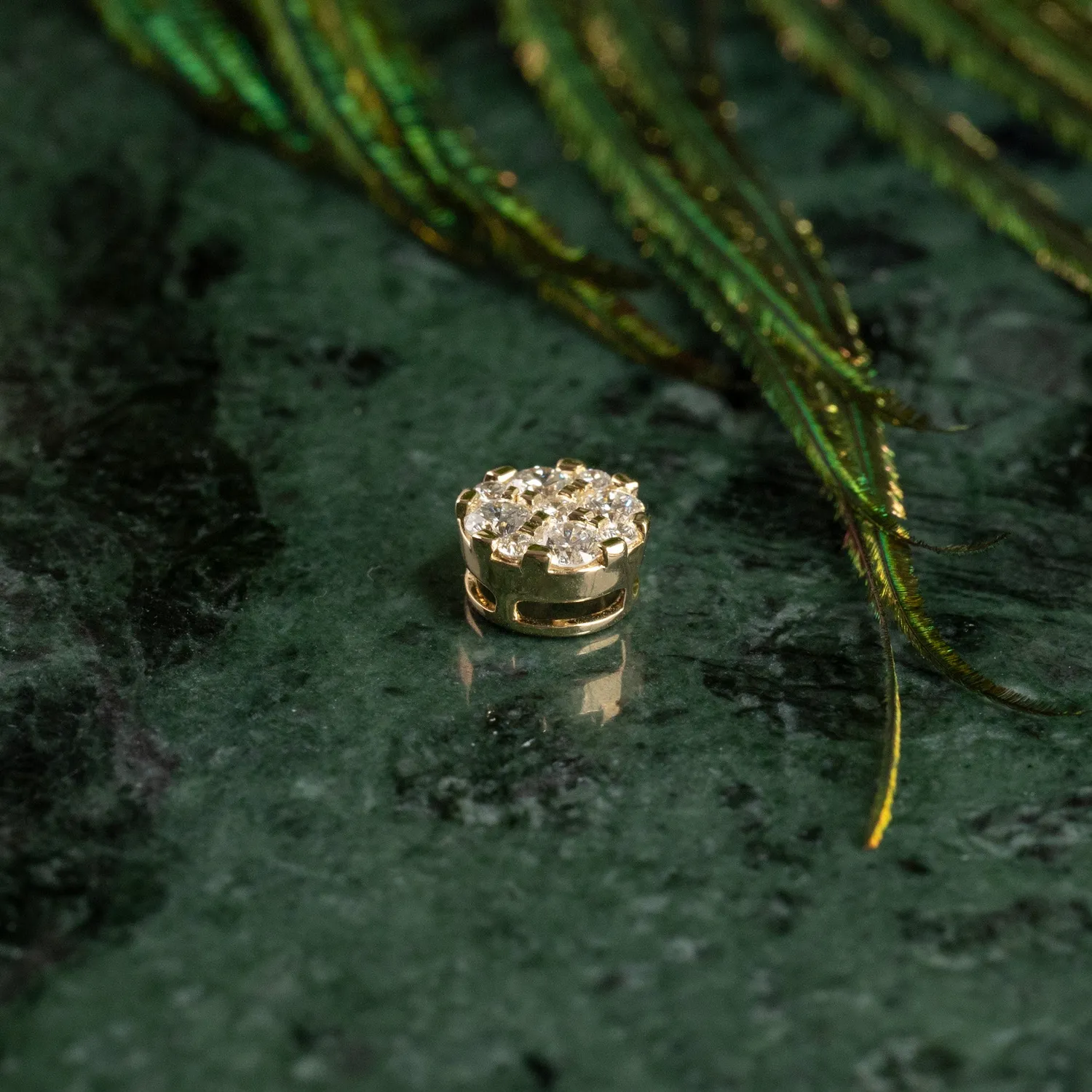 Sisi Copenhagen Round Pave vedhæng lab-diamant 0,45 ct guld