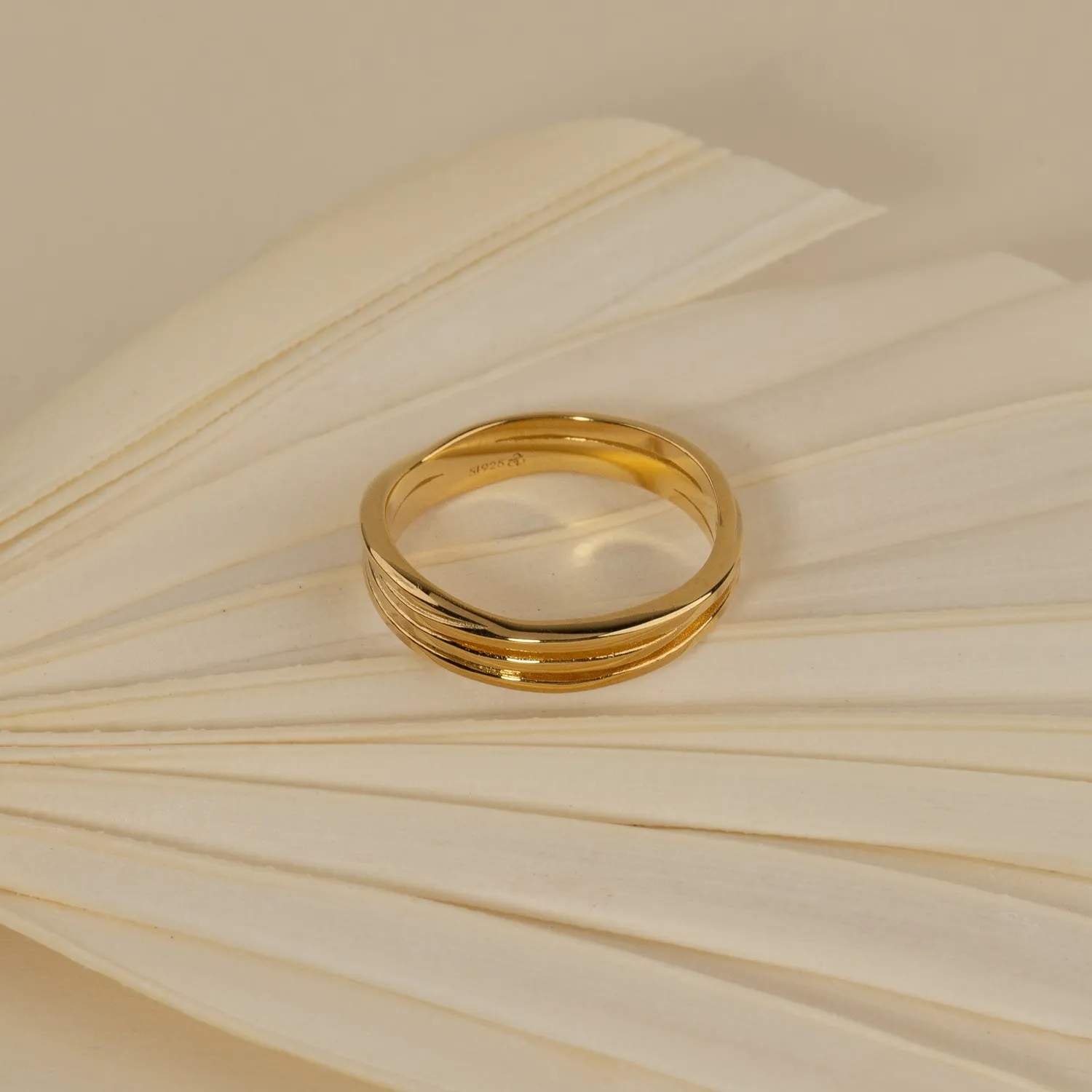 Sisi Copenhagen Willow forgyldt ring 5 mm guld
