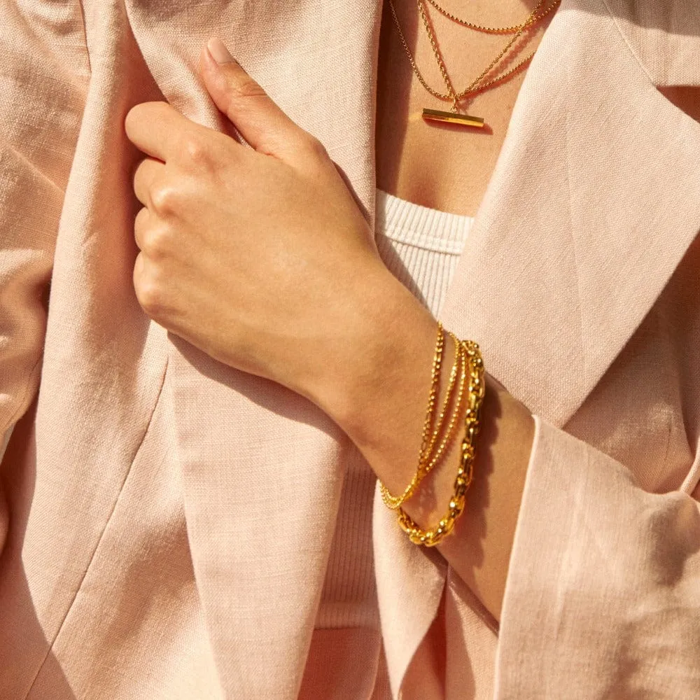 Orelia LUXE Interlocking Link Chain armbånd guld