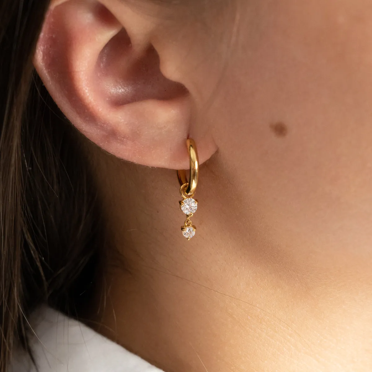 Sisi Copenhagen Elenor Crystal creoler forgyldt zirkon