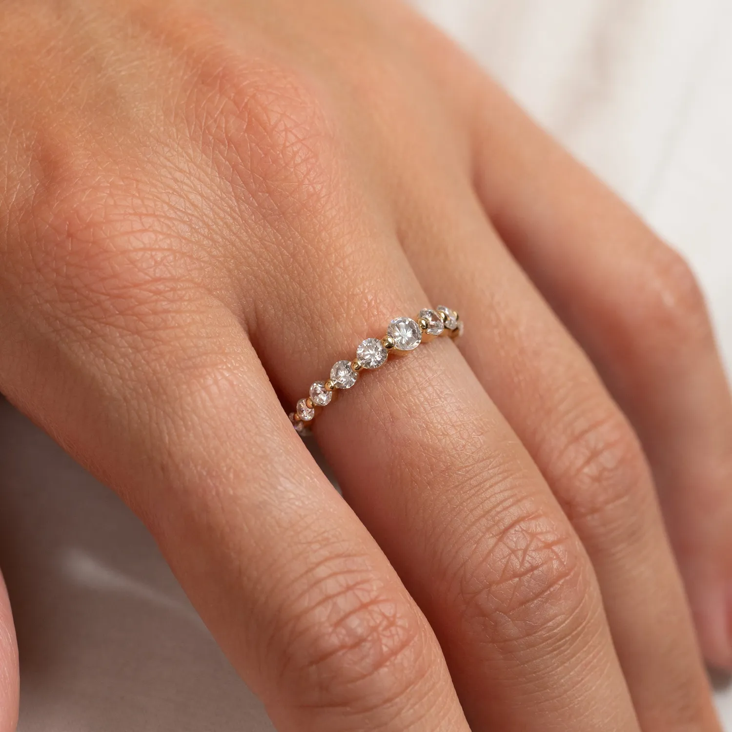 Sisi Copenhagen Helena Crystal ring massivt 9 kt guld zirkon