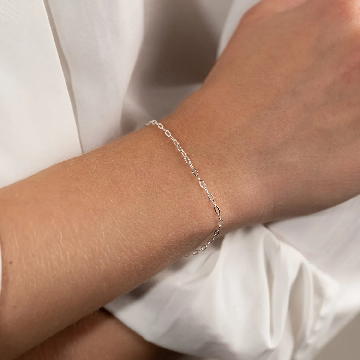 Sisi Copenhagen Alma Small Link sølv armbånd 18 cm