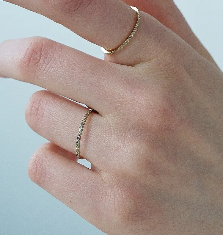 Wos Up Spot Clear ring guld str 16 stål med sten