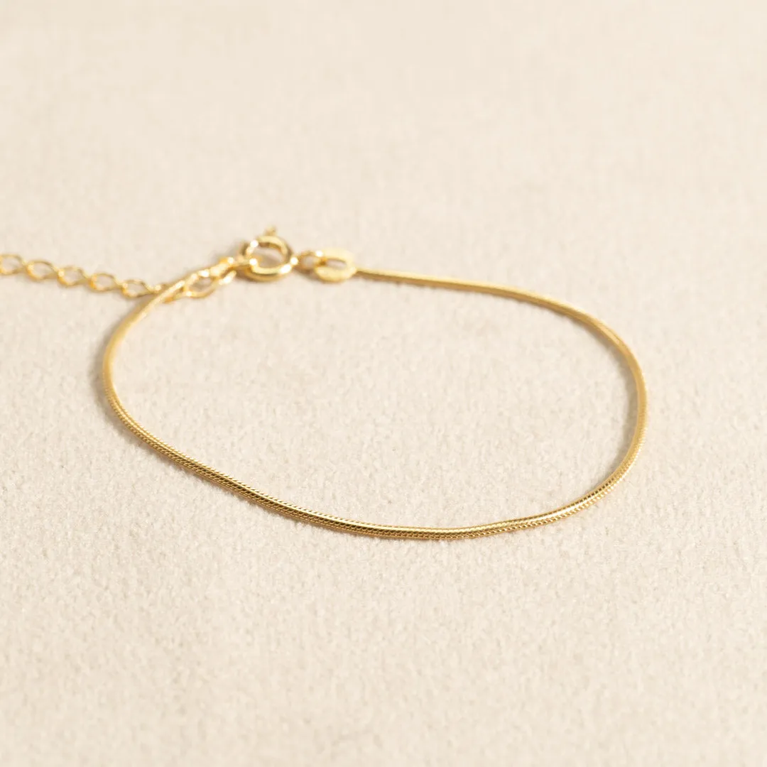 Sisi Copenhagen Cornelia armbånd forgyldt sølv 19,5 cm