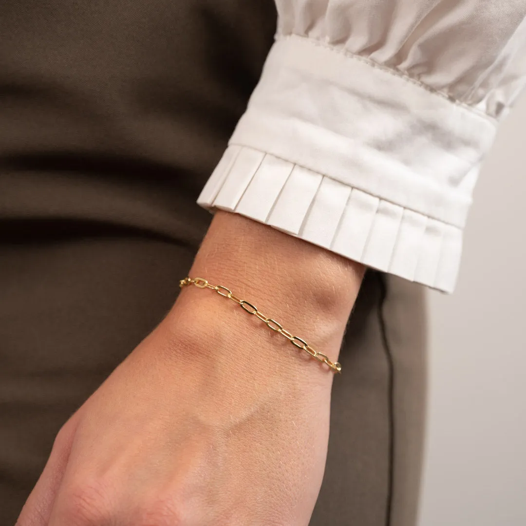 Sisi Copenhagen Alma armbånd medium link forgyldt 19 cm