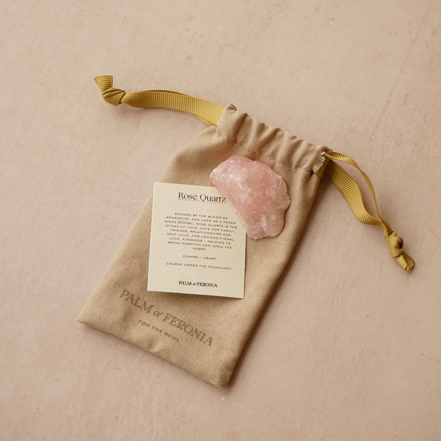 Orelia Raw Rose Quartz krystal kærlighed
