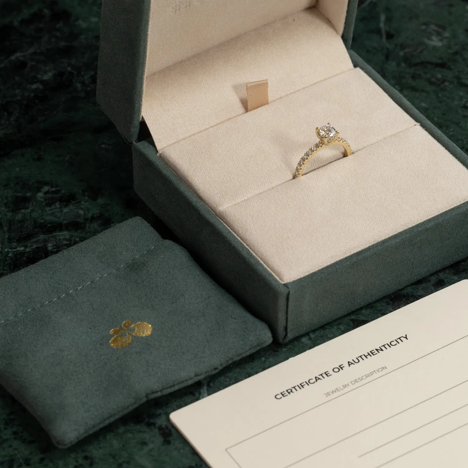 Sisi Copenhagen Hidden-Halo Alliance diamantring 1,0 ct guld