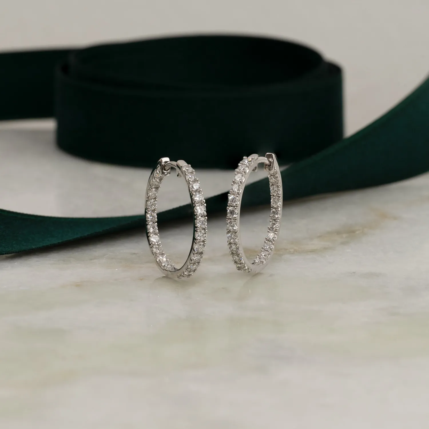 Sisi Copenhagen Double Set creoler 14 kt guld 1,0 ct
