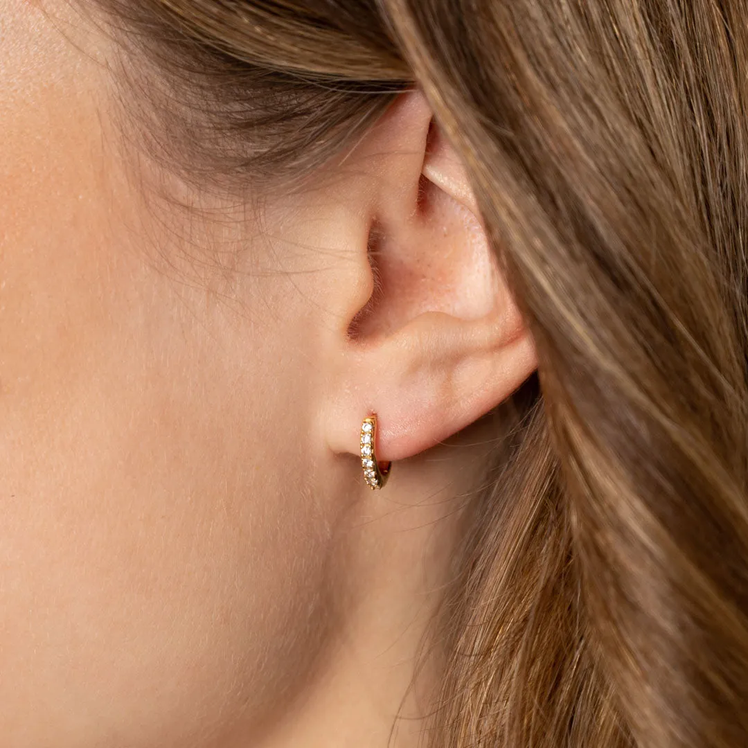Sisi Copenhagen Stella Mini Golden creoler forgyldt 10,5 mm