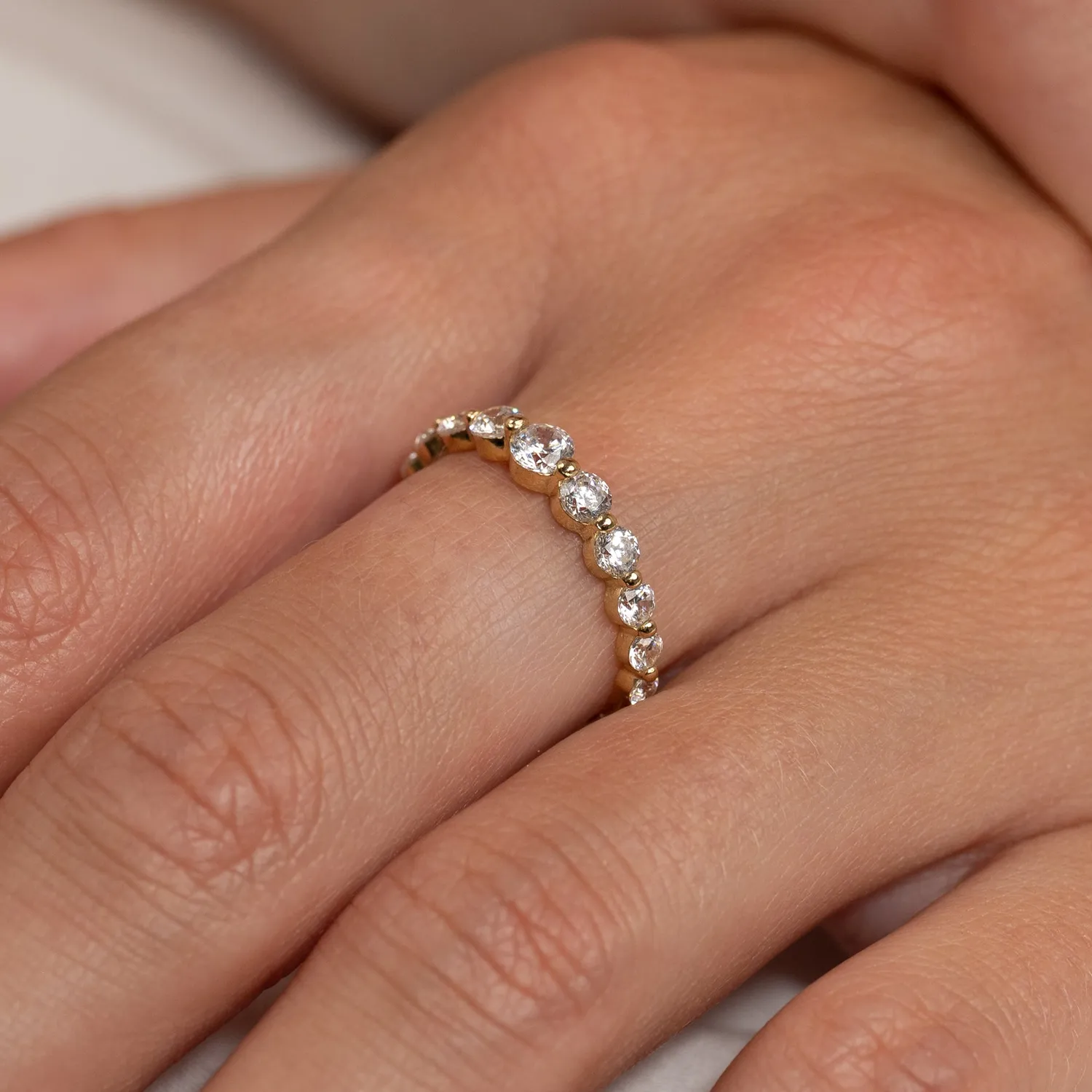 Sisi Copenhagen Helena Crystal ring massivt 9 kt guld zirkon