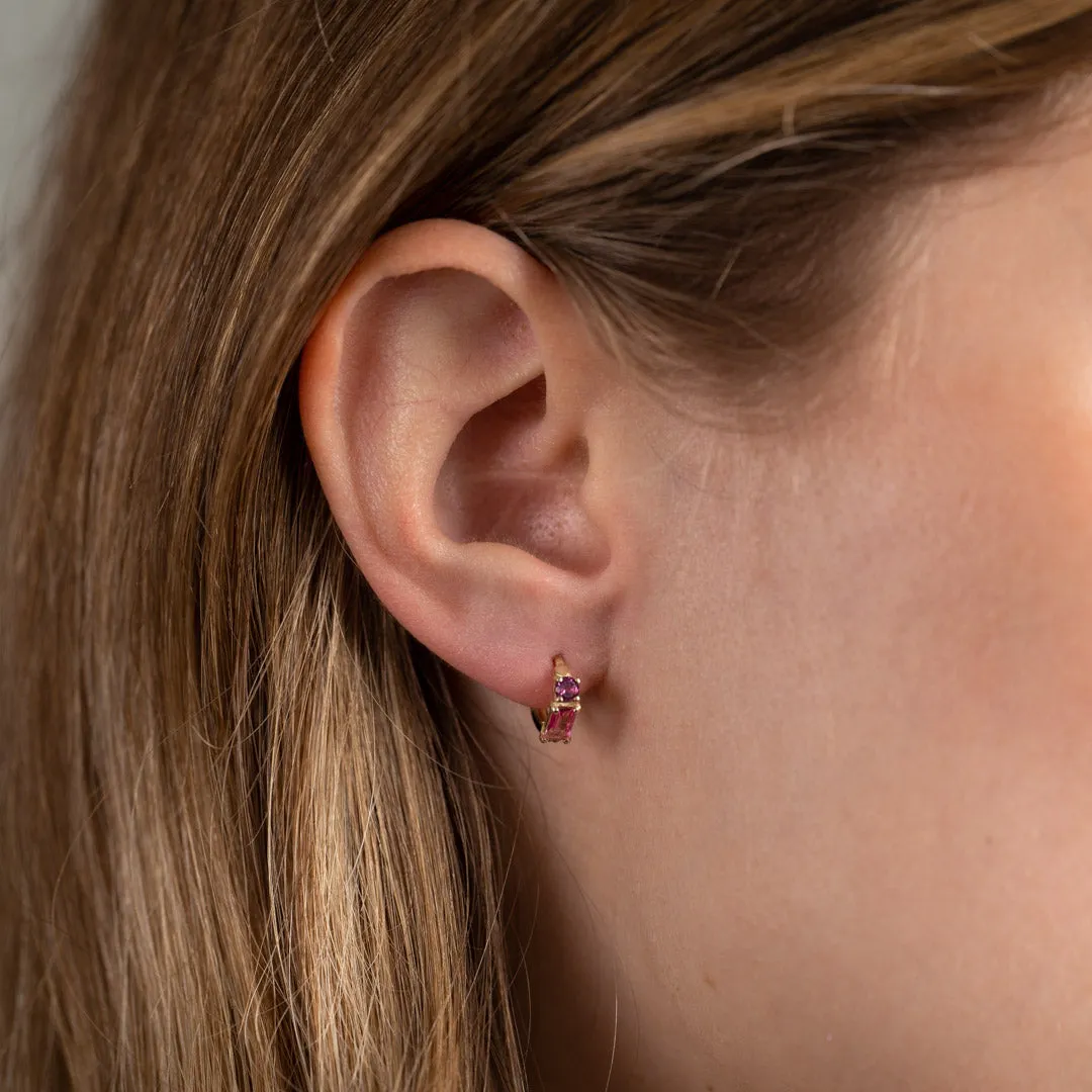 Sisi Copenhagen Gemina huggies 9kt guld pink 12mm