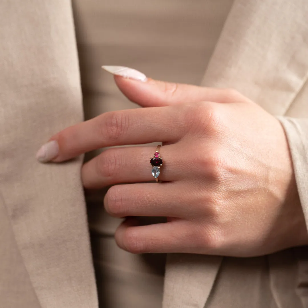Sisi Copenhagen Gem Cluster ring guld topas str. 50-62