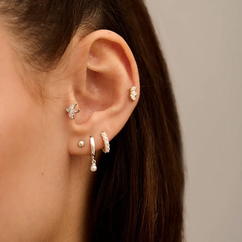 Orelia Crystal Marquise Fan labret piercing guld krystal
