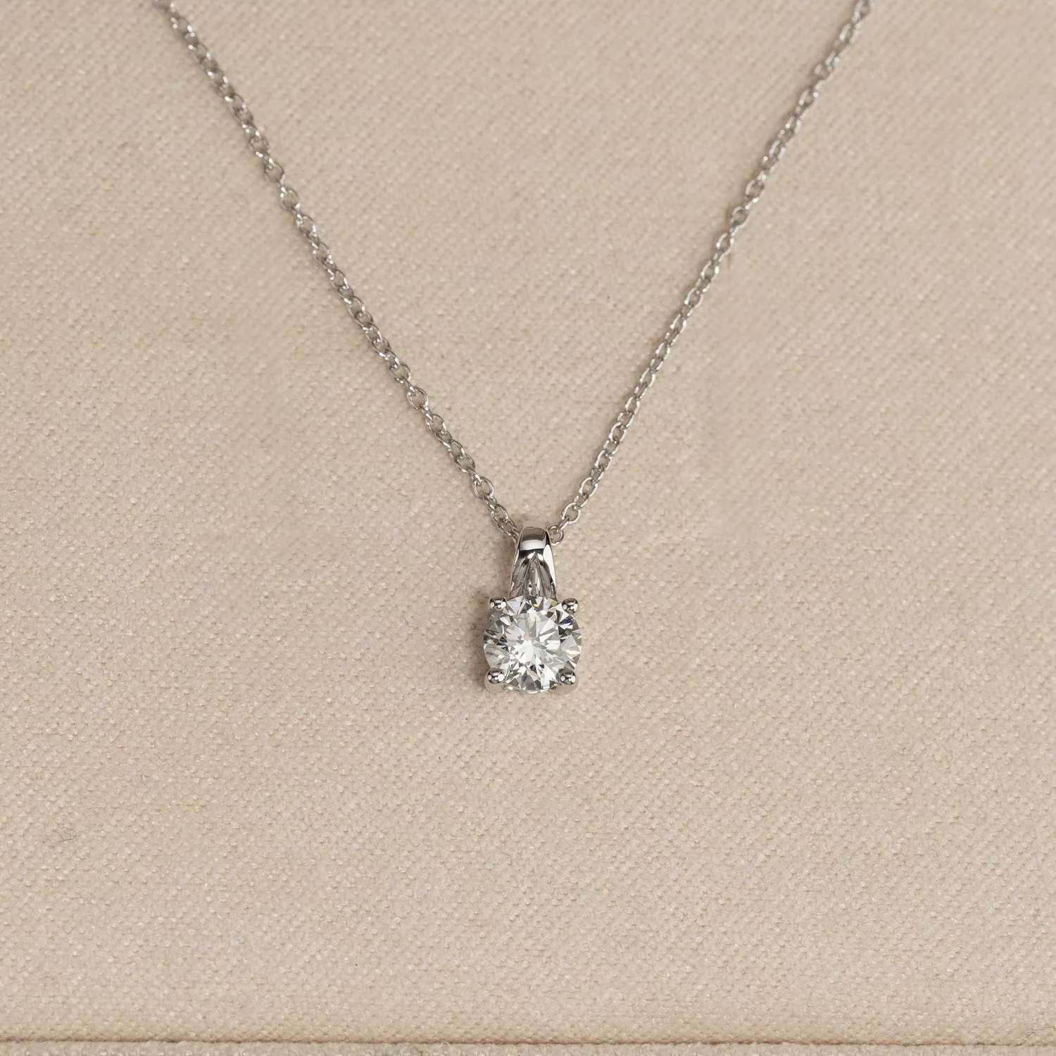 Sisi Copenhagen Prong Solitaire vedhæng 0,5 ct hvidguld