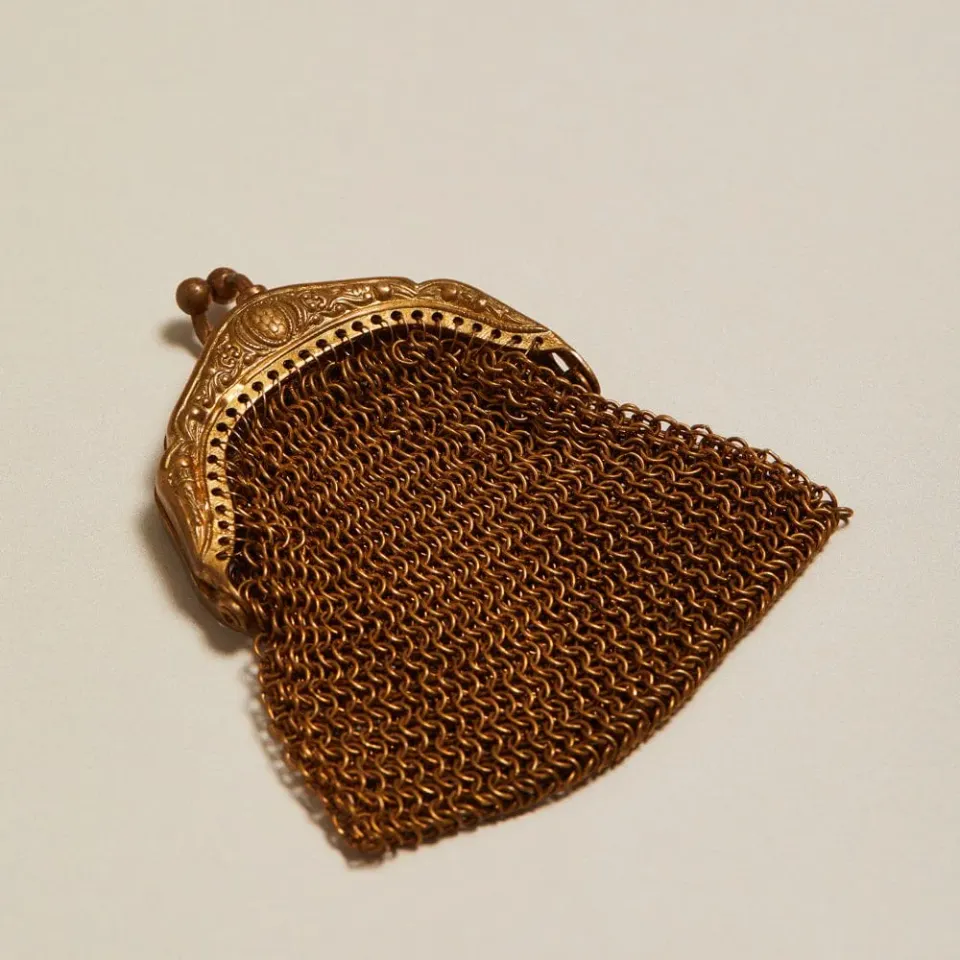 Orelia Vintage Chain Mail Mini Purse bronze