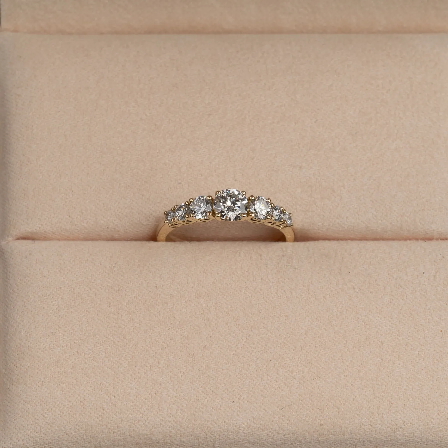 Sisi Copenhagen Seven-Stone Trellis diamantring 1,0 ct 14 kt