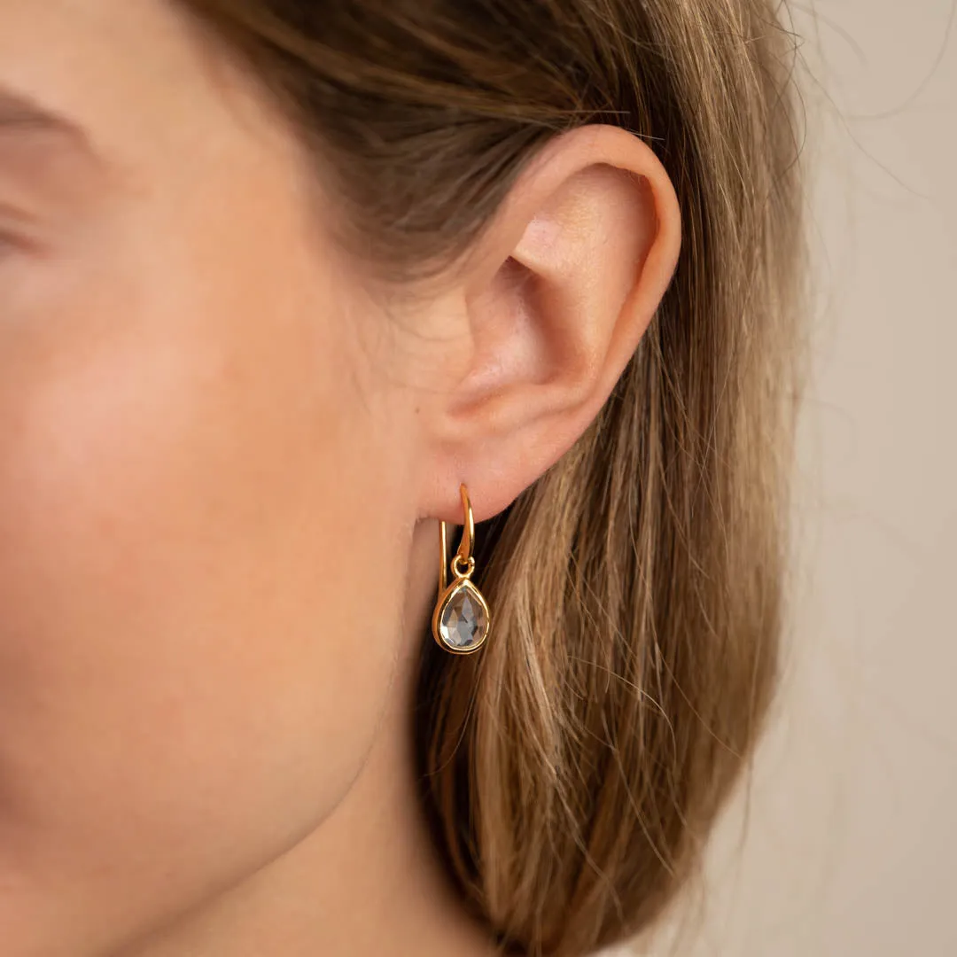 Sisi Copenhagen Lulu Blue Topaz øreringe forgyldt topas