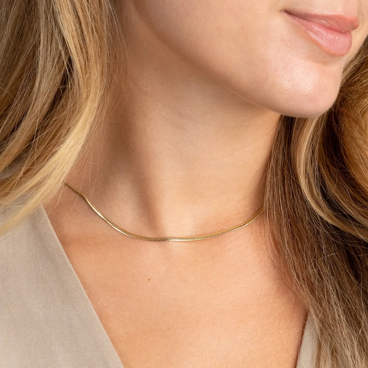 Sisi Copenhagen Sigga Golden Chain halskæde 42 cm forgyldt