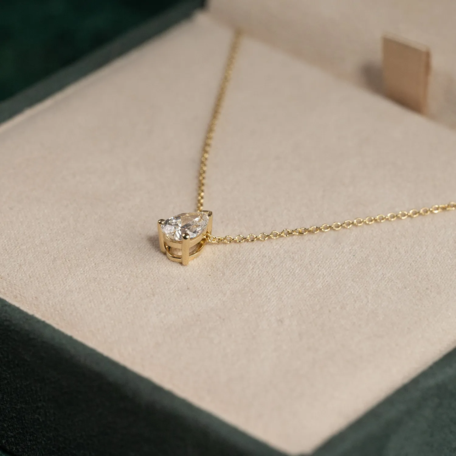 Sisi Copenhagen Pear-cut diamantvedhæng guld 0,65ct