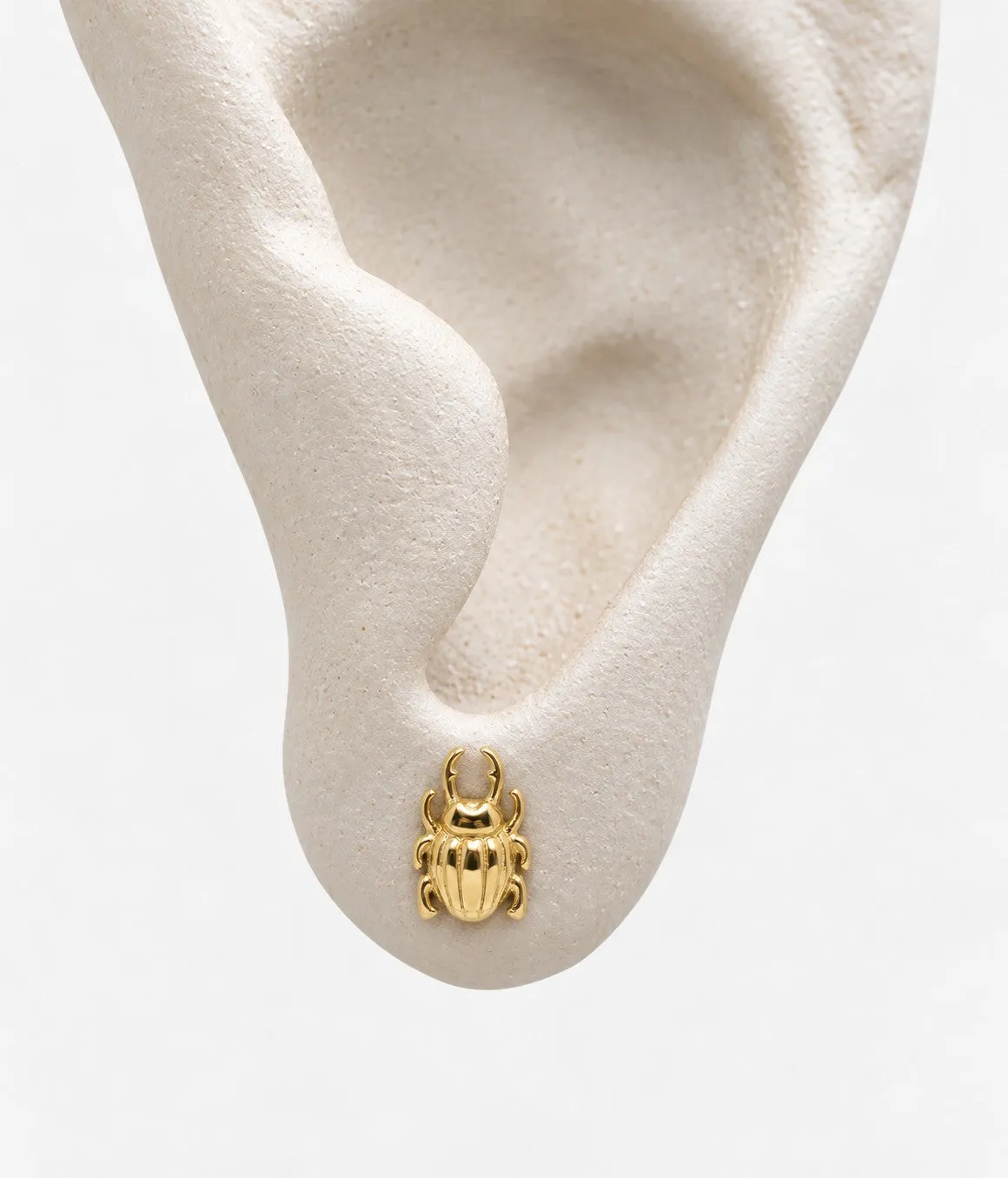 Wos Up Bug stud ørering guld bille single