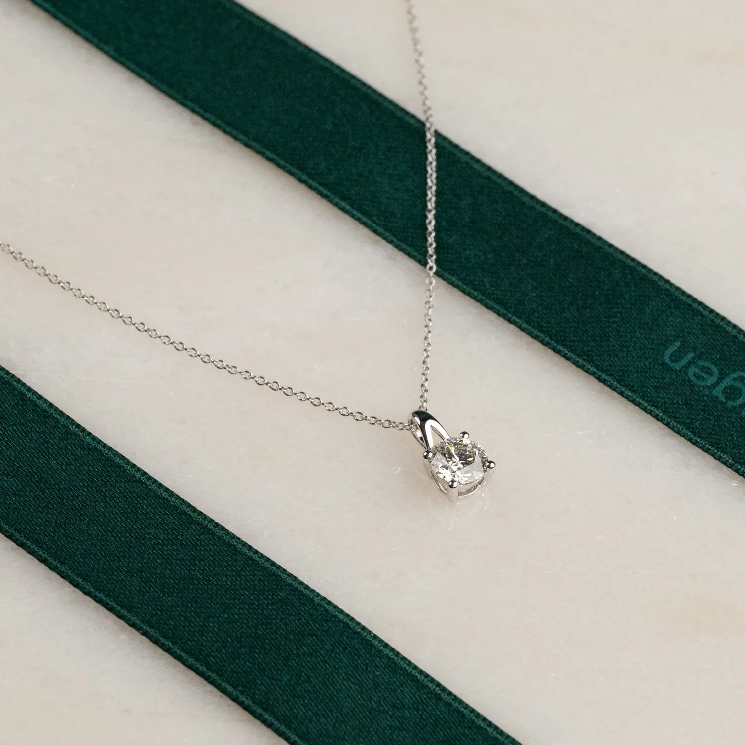 Sisi Copenhagen Prong Solitaire diamantvedhæng 1,0 ct hvidguld