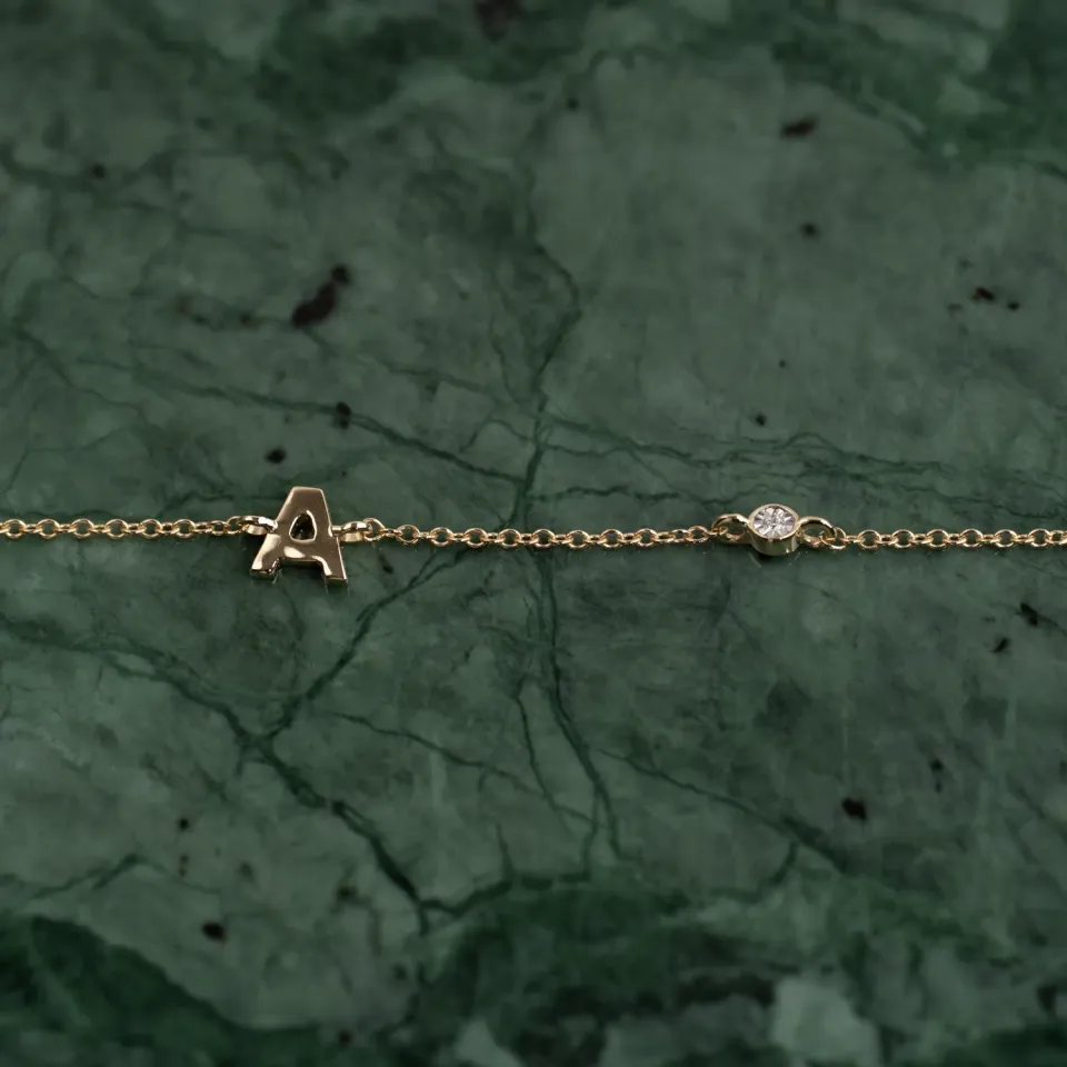 Sisi Copenhagen Letter Lab-Diamond armbånd guld 0,01 ct