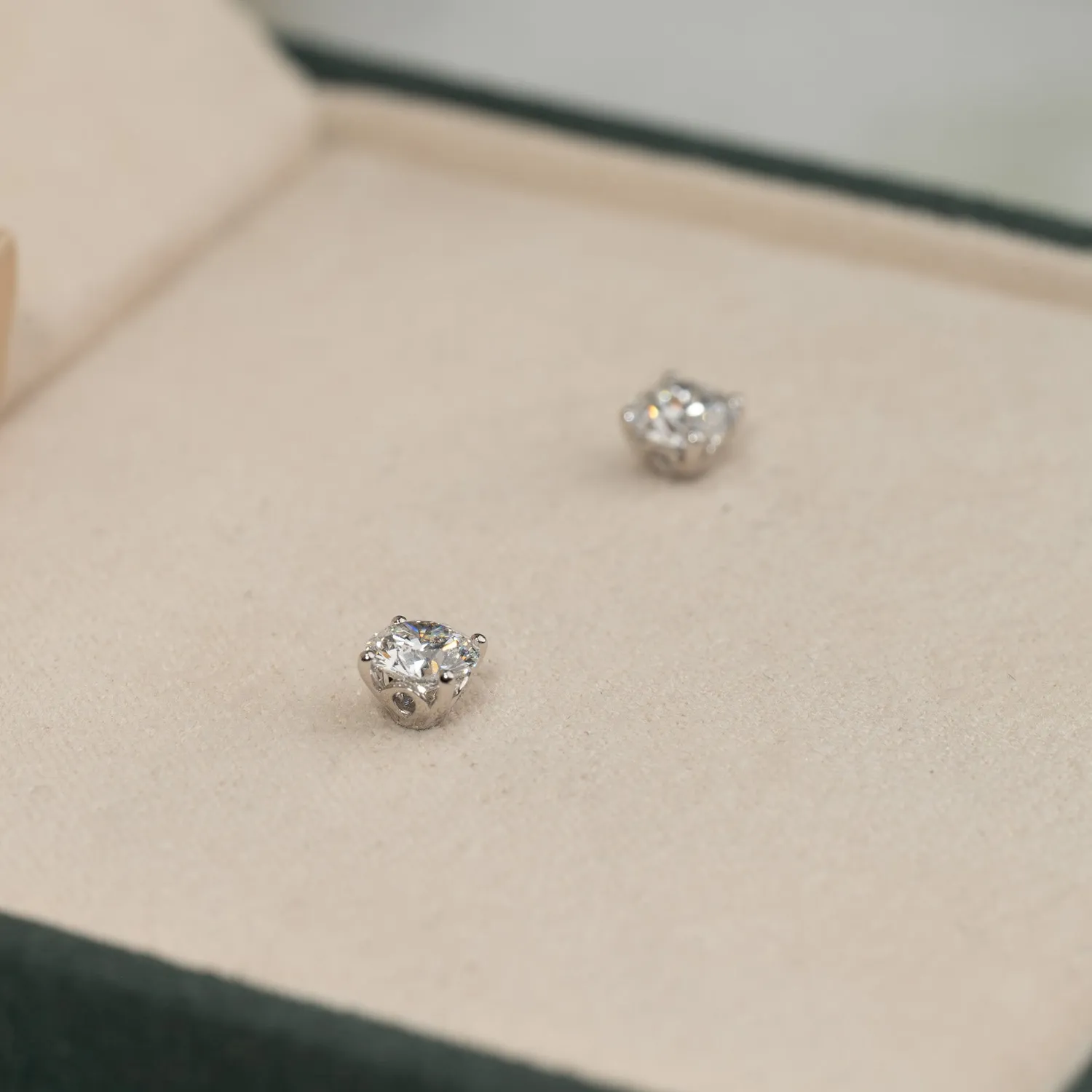 Sisi Copenhagen Classic Solitaire Lab-Diamond 0.8ct ørestikker hvidguld