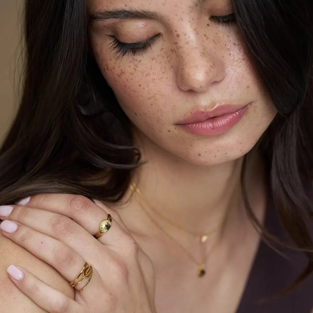 Orelia Shell Adjustable ring guld justerbar