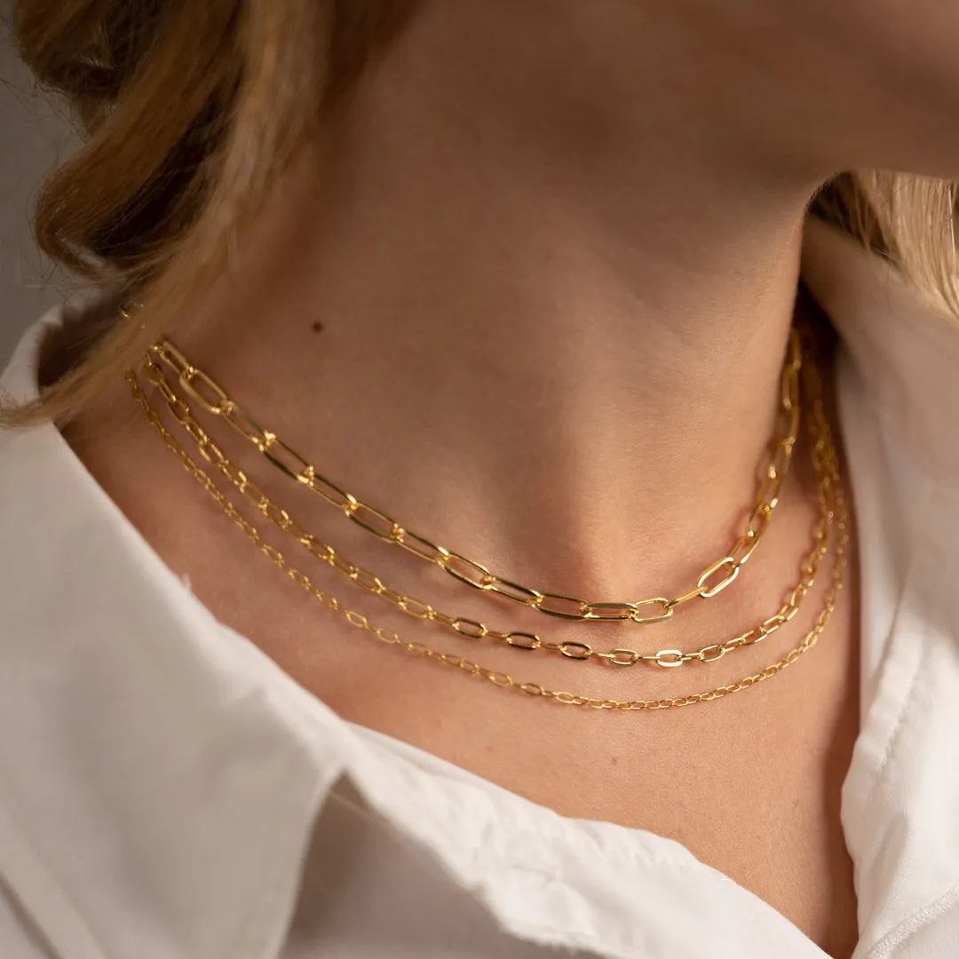 Sisi Copenhagen Alma Small Link halskæde guld 42 cm