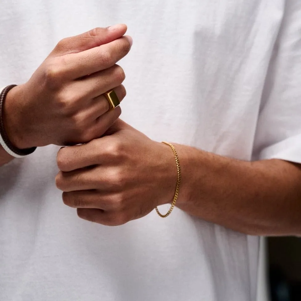 Orelia Fine Curb Chain armbånd guld vandtæt