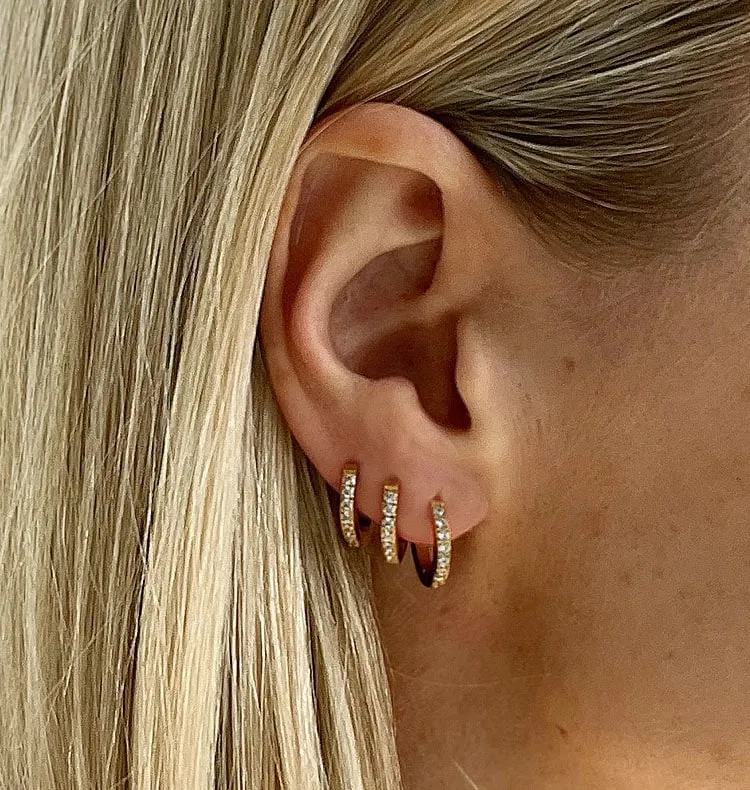 Wos Silver Hoop singleørering sølv glitter 15 mm