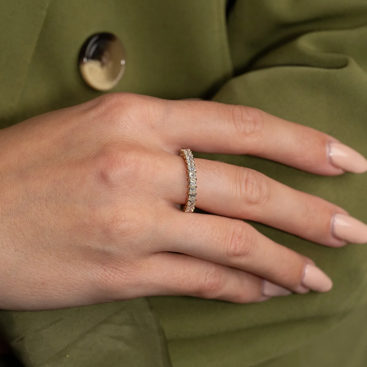 Sisi Copenhagen Princess-Cut alliance ring 1,0 ct 14 kt guld