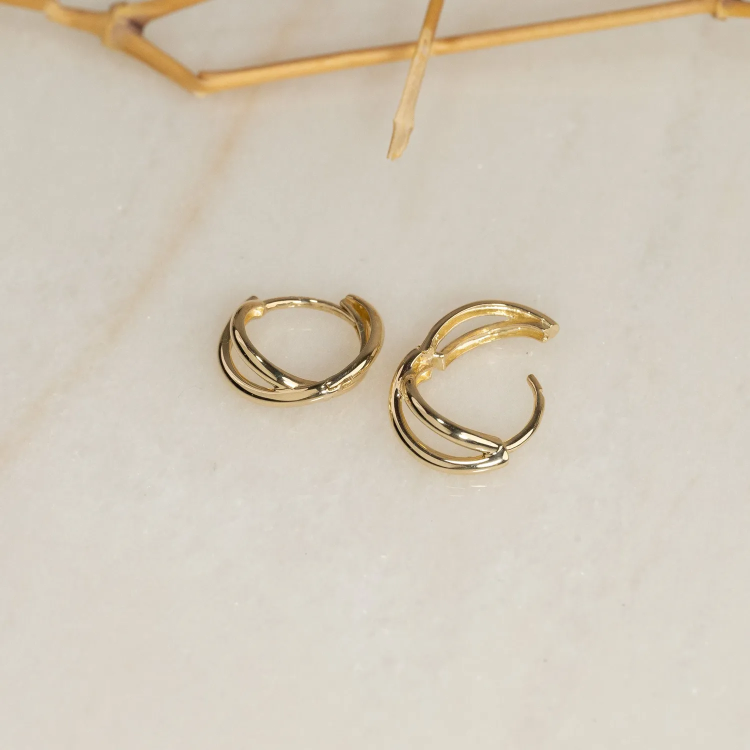 Sisi Copenhagen Larissa creoler guld 9kt 12mm par